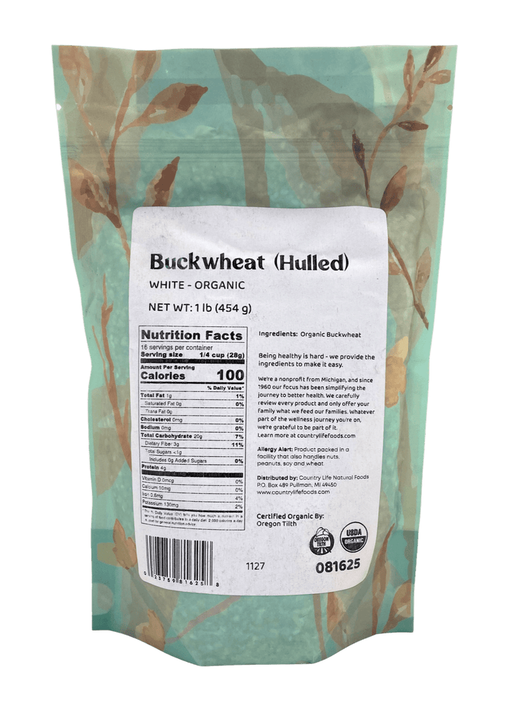 
                  
                    Buckwheat, White, Hulled, Organic - Country Life Natural Foods
                  
                