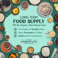 Long - Term Food Supply, Organic - Country Life Natural Foods