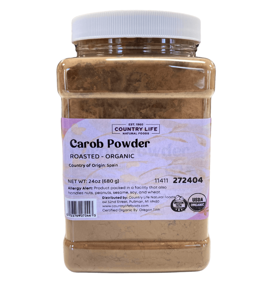 Country Life Powder Carob Powder, Roasted, Organic | Country Life Natural Foods