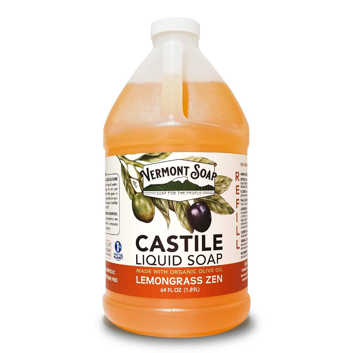 Castile Soap, Liquid, Vermont Soap, Soaps - Country Life Natural Foods