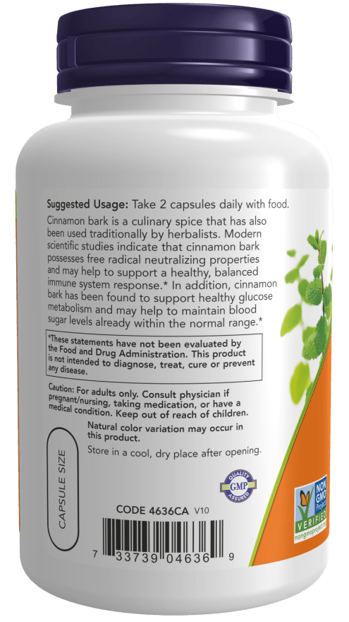 Cinnamon Bark 600 mg, Vitamins & Supplements - Country Life Natural Foods