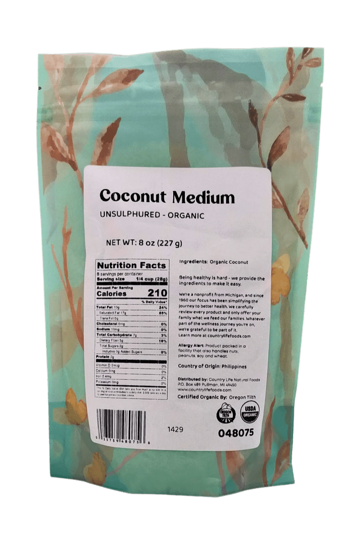 Coconut, Medium, Organic - Country Life Natural Foods