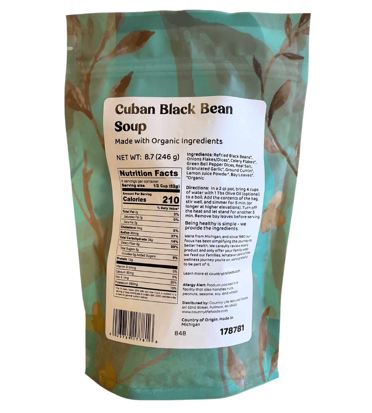 Soup, Black Bean, Cuban - Country Life Natural Foods