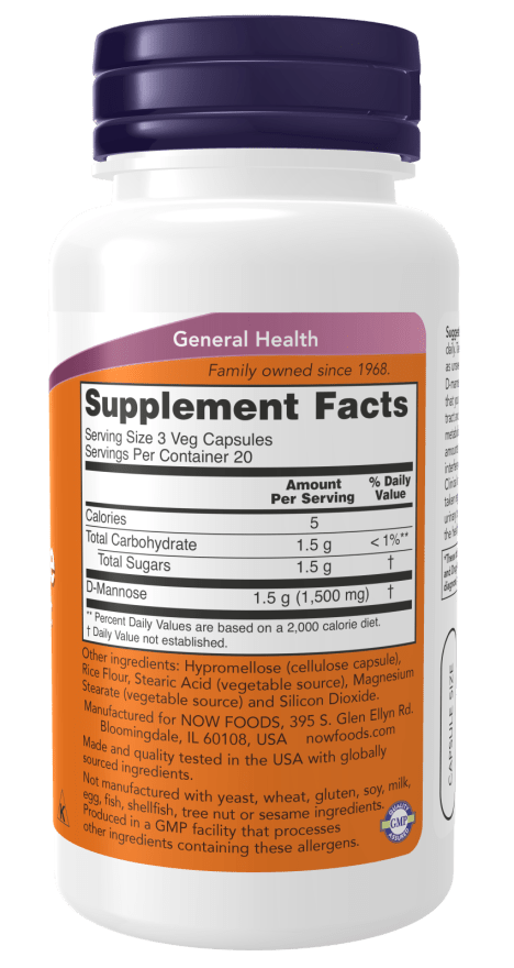 D - Mannose 500 mg - Country Life Natural Foods