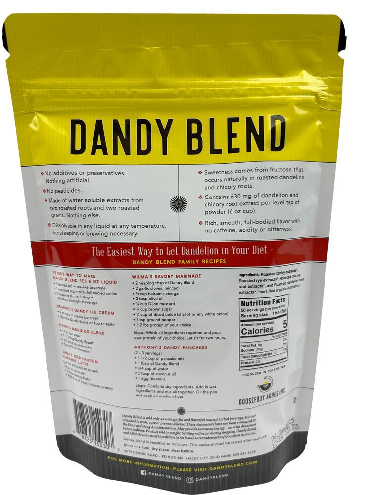 
                  
                    Dandy Blend, Organic, Instant Beverage - Country Life Natural Foods
                  
                