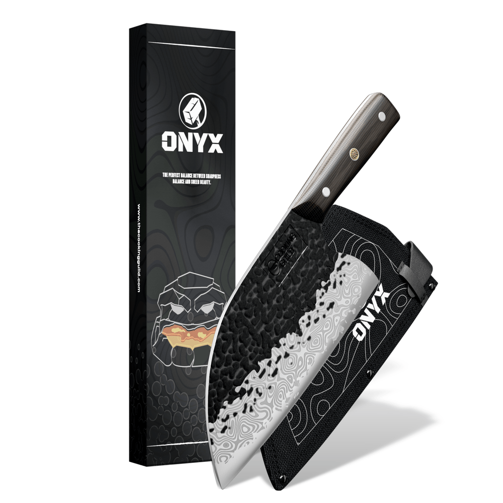 ONYX II Damascus Serbian Cleaver