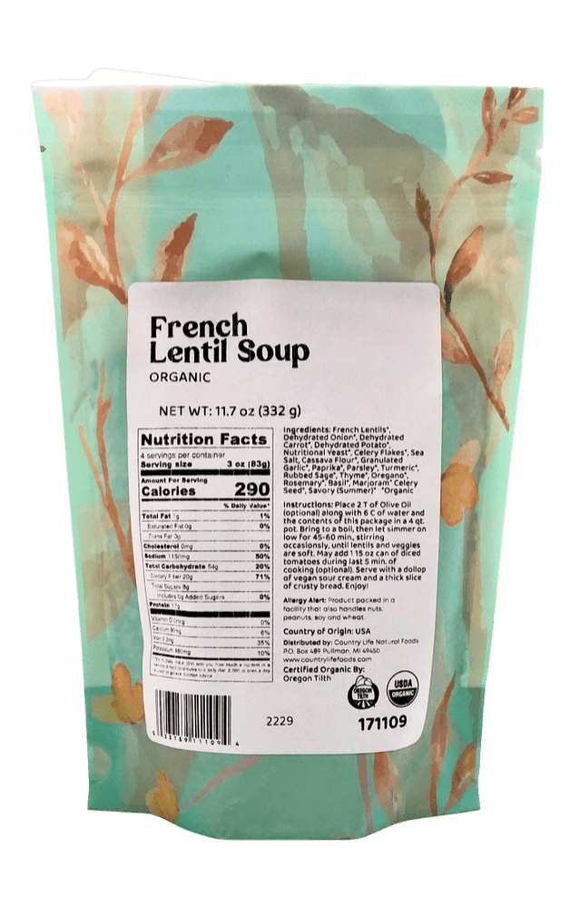 
                  
                    French Lentil Soup, Organic - Country Life Natural Foods
                  
                