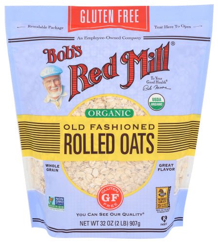 Oats, Regular Rolled, Gluten-Free, Organic, Bob's Red Mill, Oats - Country Life Natural Foods