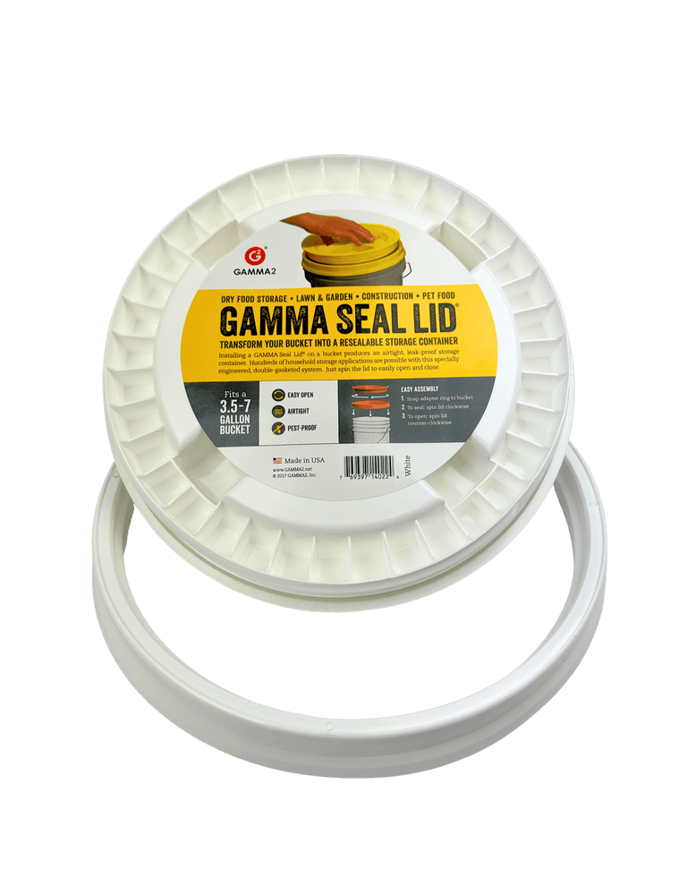 Lid, Gamma Seal, For 5 Gallon Pail, White - Country Life Natural Foods