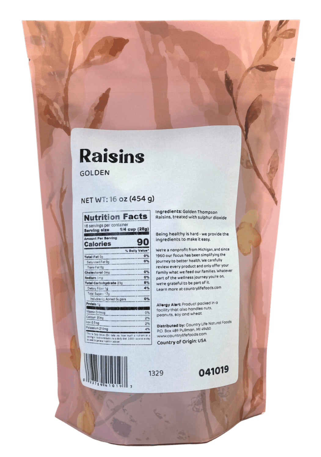 Raisins, Golden - Country Life Natural Foods
