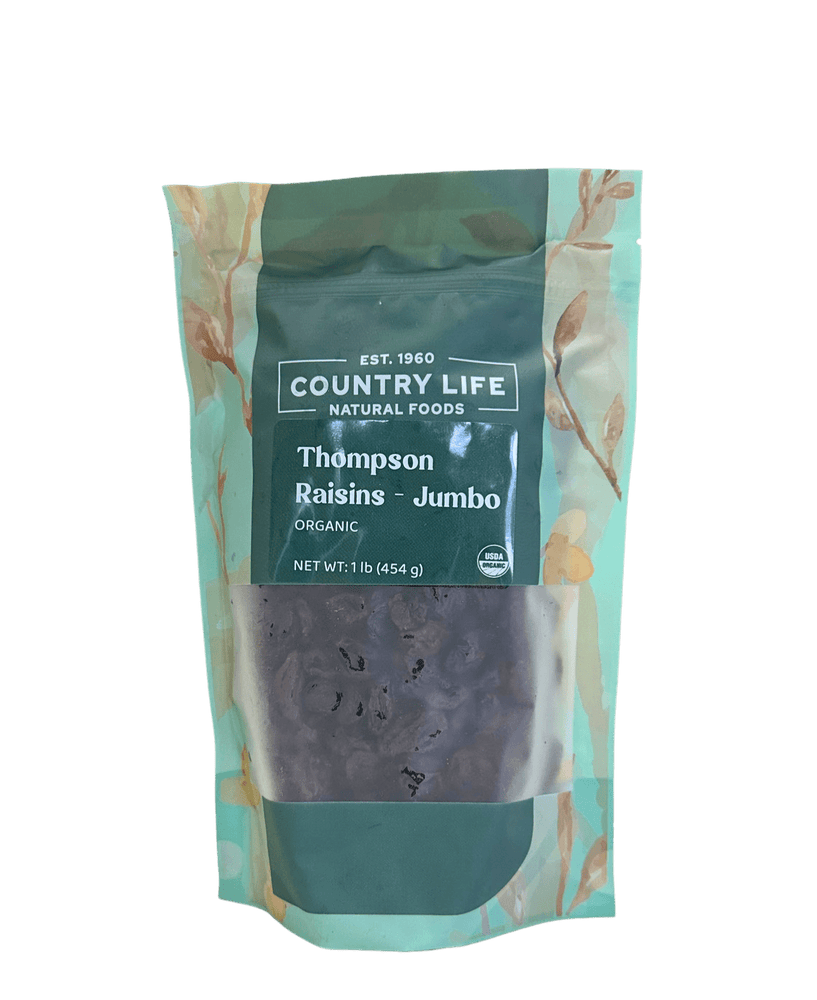 
                  
                    Raisins, Thompson Jumbo, Organic - Country Life Natural Foods
                  
                