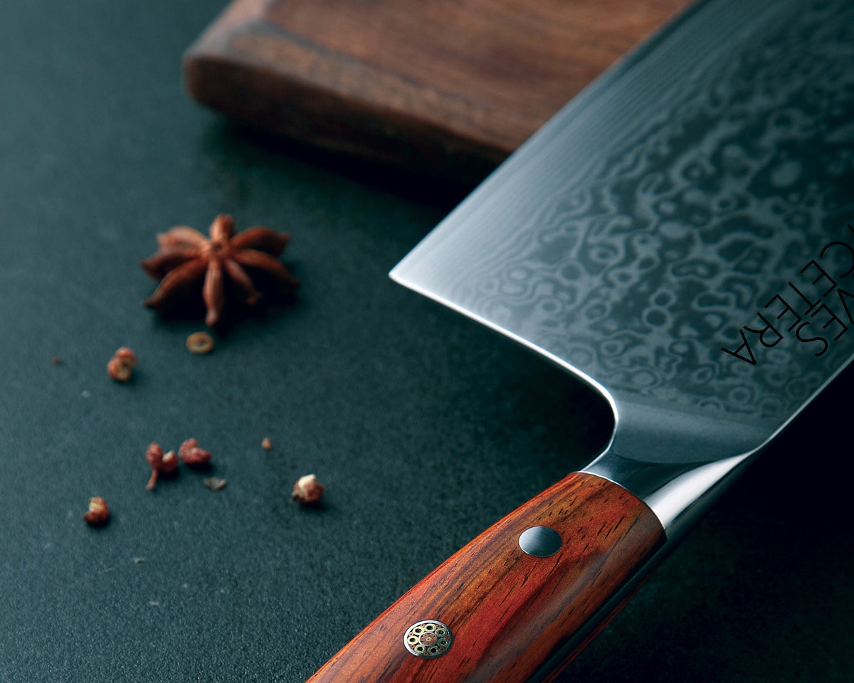 7" Damascus Cleaver Knife, Kitchen Knives - Country Life Natural Foods