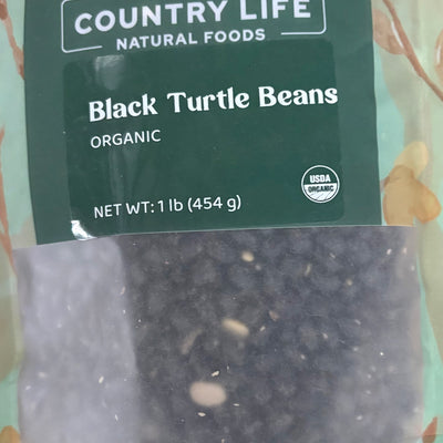 Black Turtle Beans, Organic (REDUCED PRICE! - Contains splits)