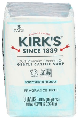 
                  
                    Kirk's Castile Bar Soap 3 - Pack - Country Life Natural Foods
                  
                
