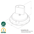 Large Slicer Shredder Attachment, Kitchen Mixer Attachment - Country Life Natural Foods
