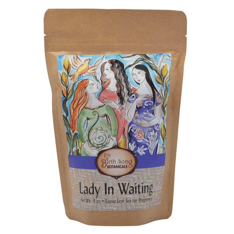 Lady in Waiting Herbal Pregnancy Tea Supports a Healthy Pregnancy* with Organic Red Raspberry Leaf 4 oz. - Country Life Natural Foods