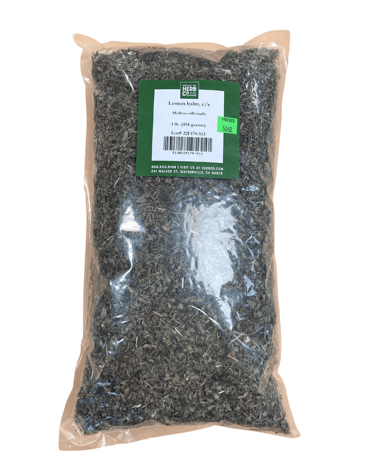 Lemon Balm Leaf, Cut, Sifted, Herbs - Country Life Natural Foods