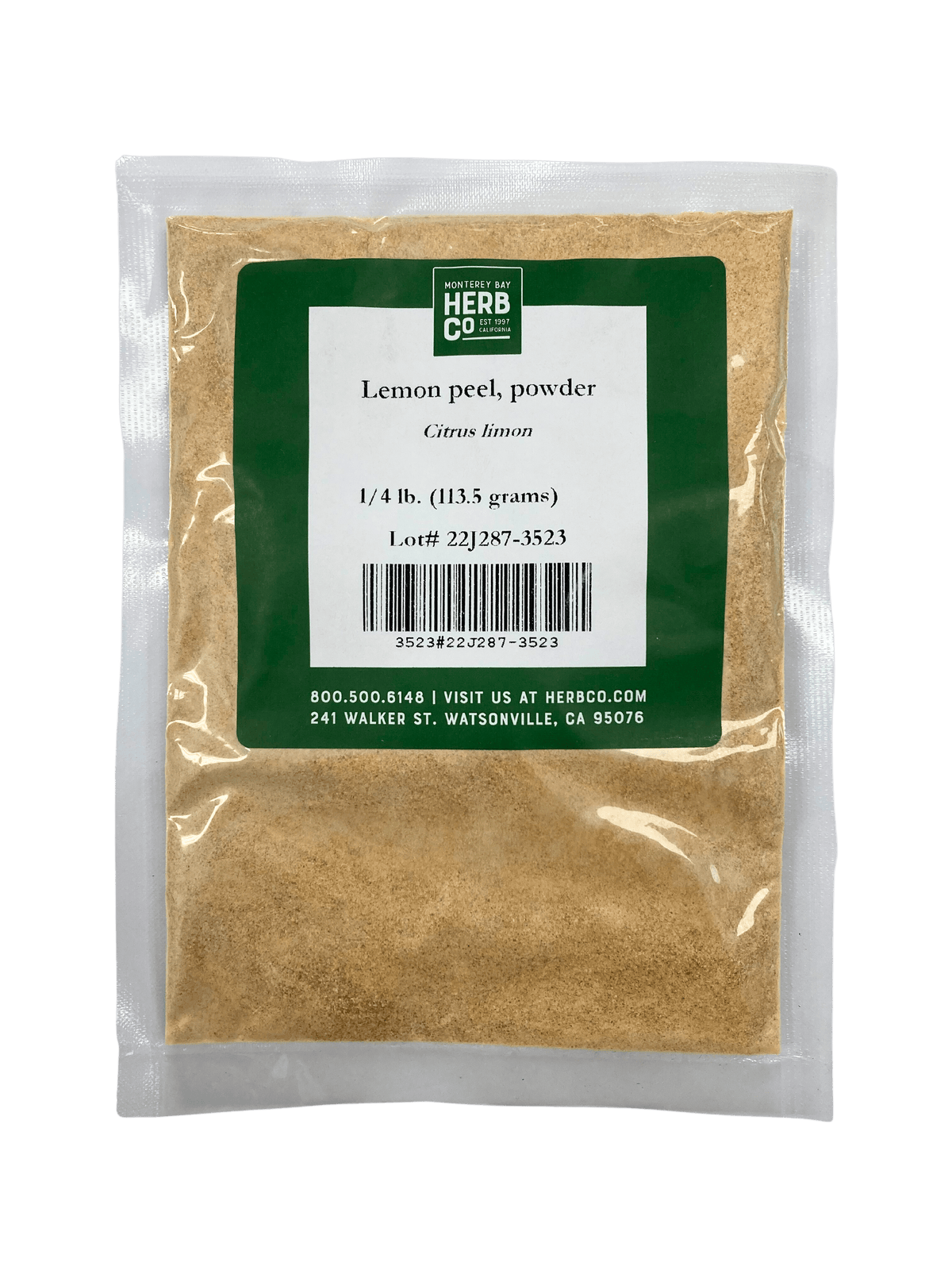 Lemon Peel Powder - Country Life Natural Foods