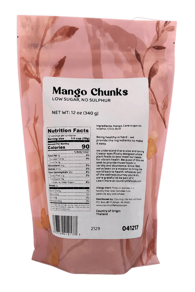 
                  
                    Mango Chunks, Low Sugar, Imported - Country Life Natural Foods
                  
                