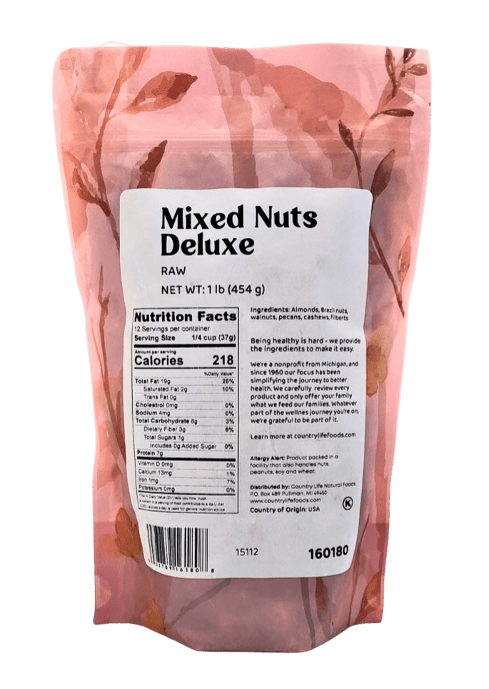 
                  
                    Mixed Nuts Deluxe, Raw - Country Life Natural Foods
                  
                