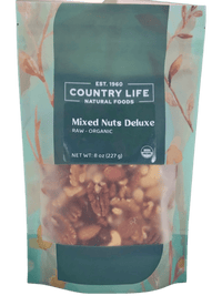 Mixed Nuts Deluxe, Raw, Organic - Country Life Natural Foods