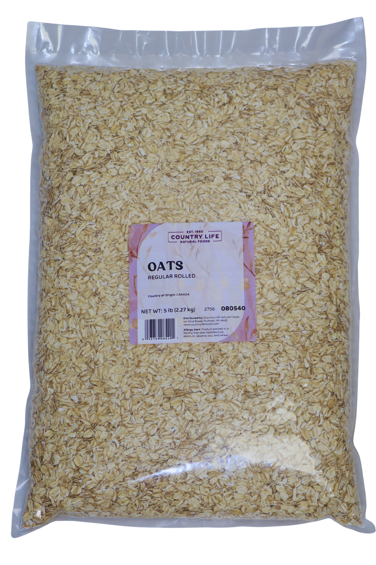 Oats, Regular Rolled, Oats - Country Life Natural Foods