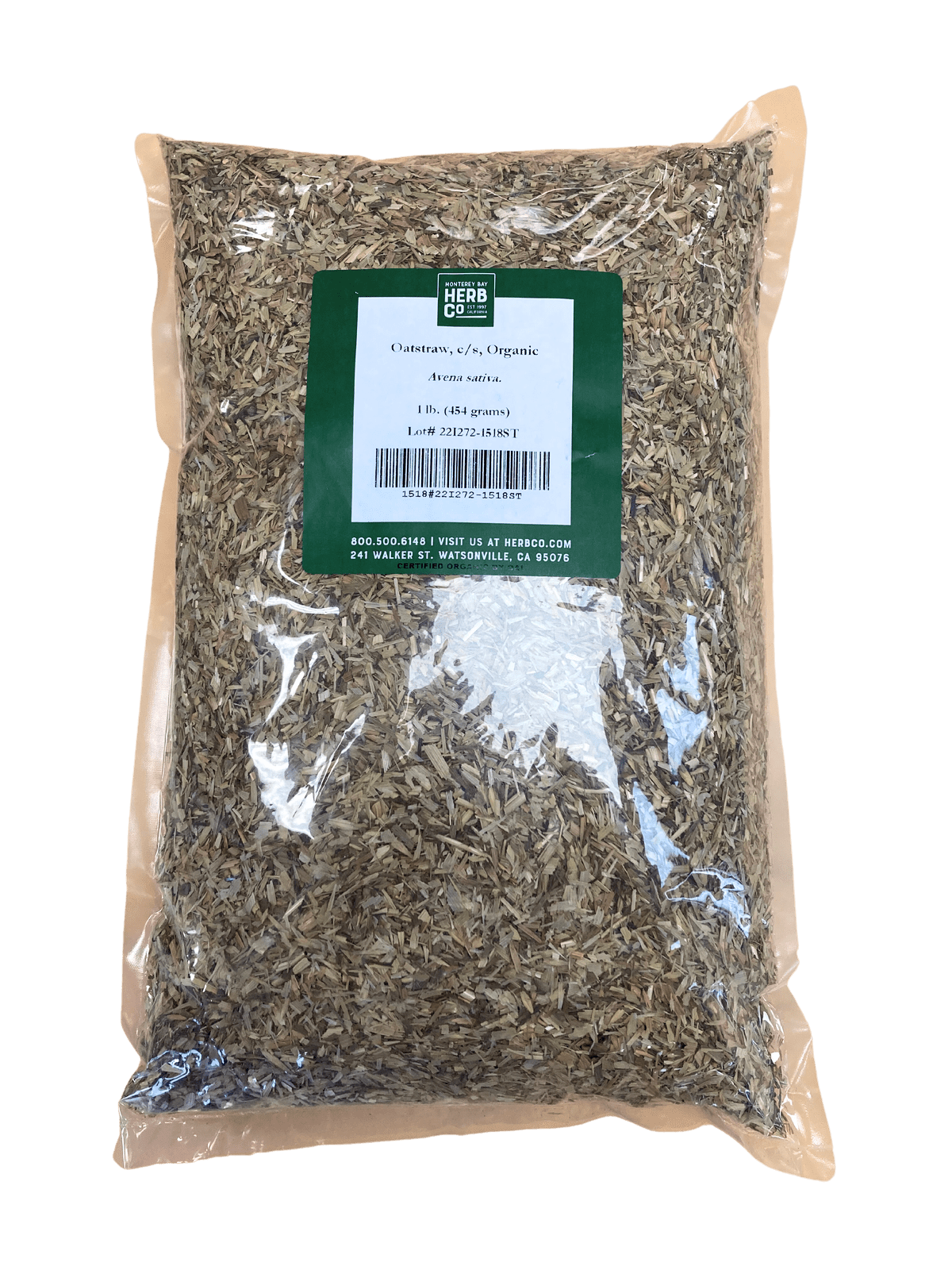 Oat Straw, Organic, Cut, Sifted, Herbs - Country Life Natural Foods