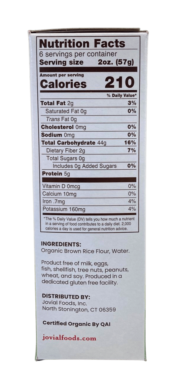 Fusilli, Brown Rice, Organic, Jovial, Gluten-Free, Pasta & Noodles - Country Life Natural Foods