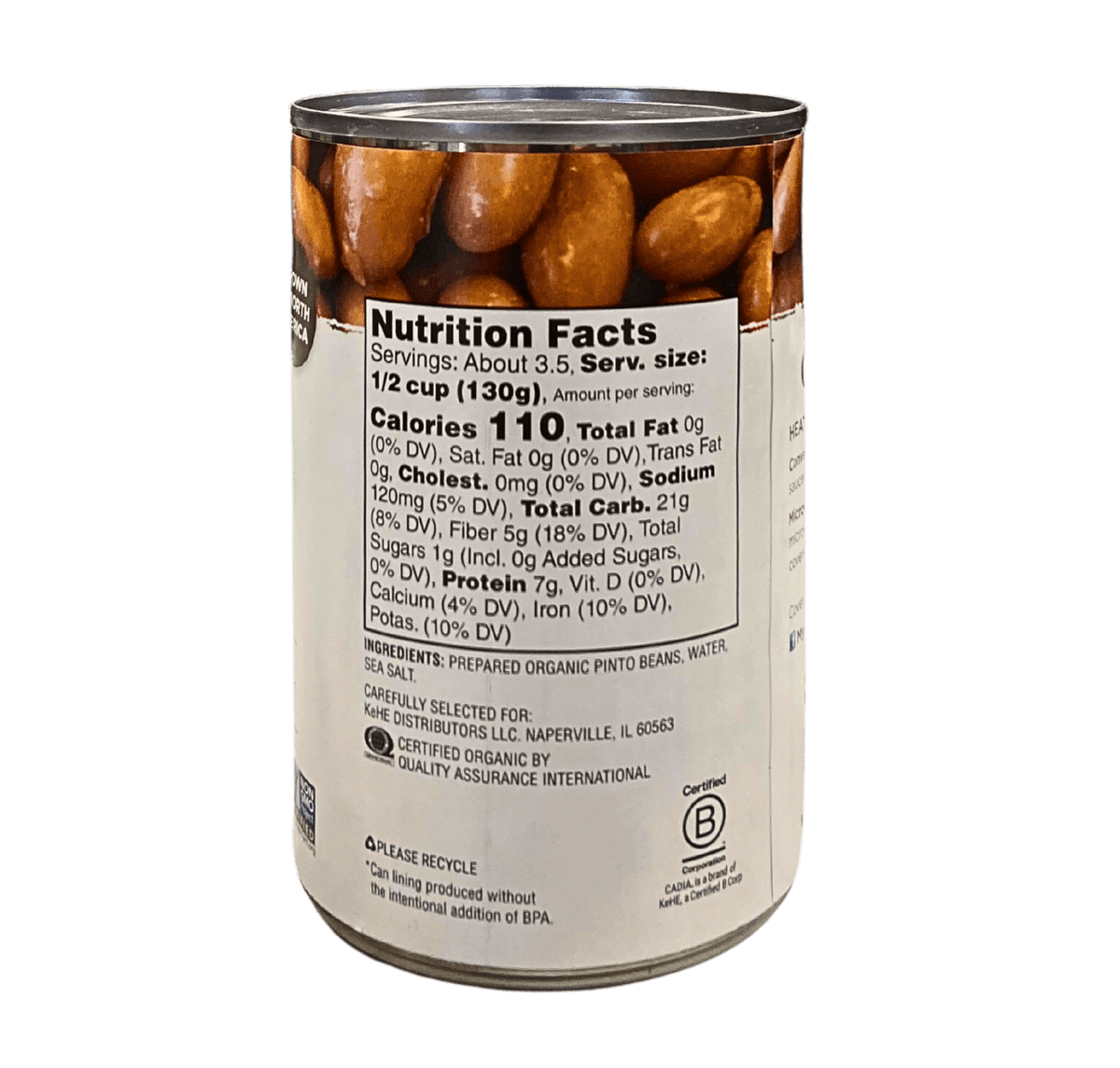 Pinto Beans, Organic, Cadia, Beans - Country Life Natural Foods