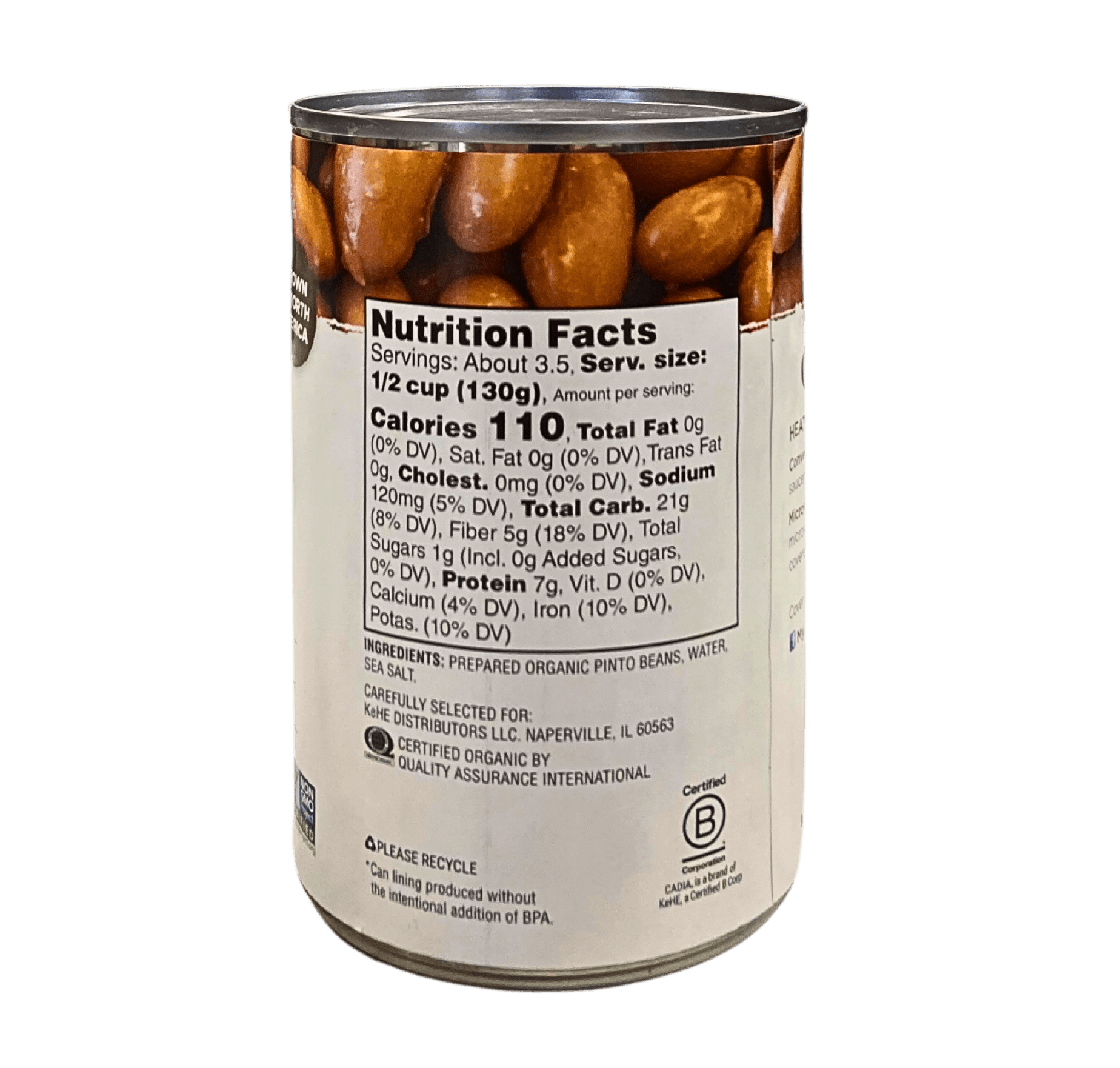 Pinto Beans, Organic, Cadia, Beans - Country Life Natural Foods