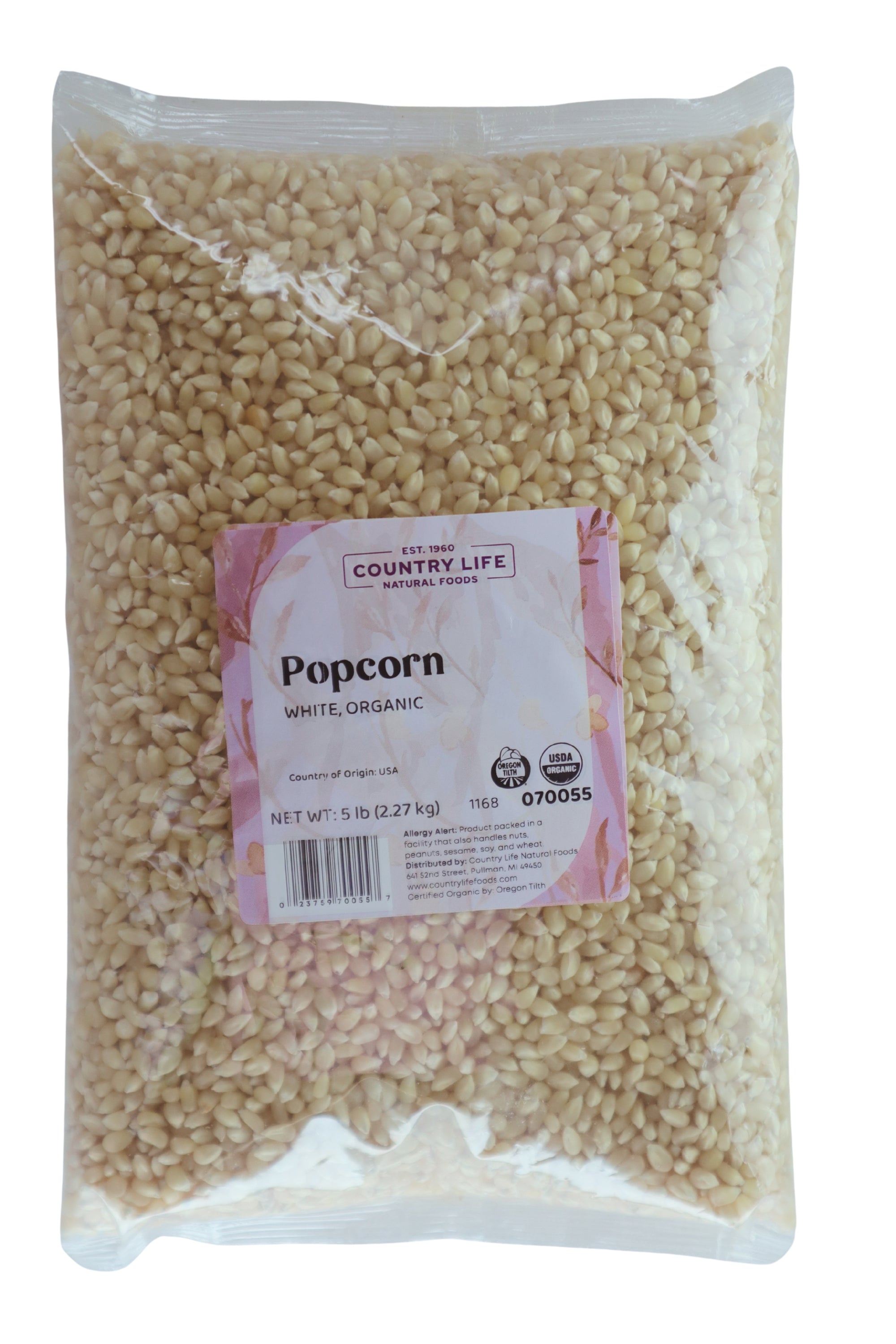 Popcorn, White, Organic