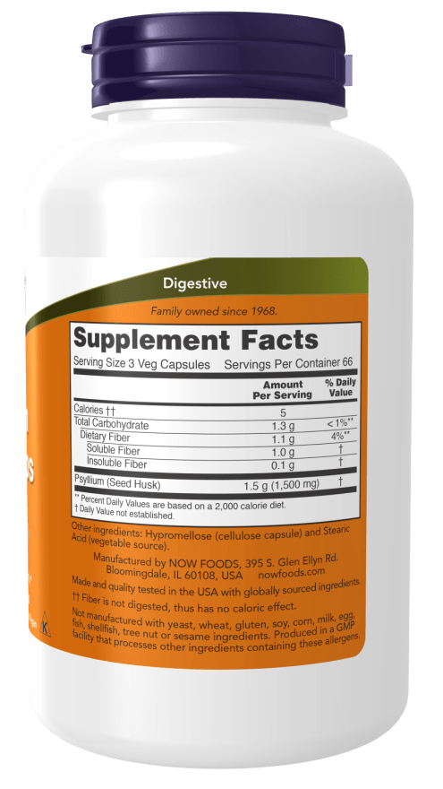 
                  
                    Psyllium Husk Caps 500mg - Country Life Natural Foods
                  
                