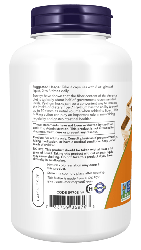 Psyllium Husk Caps 500mg, Vitamins & Supplements - Country Life Natural Foods