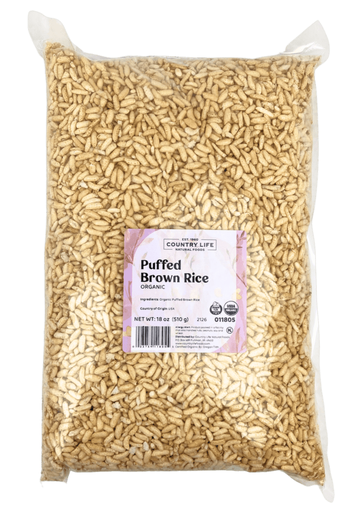 Puffed Brown Rice, Organic - Country Life Natural Foods