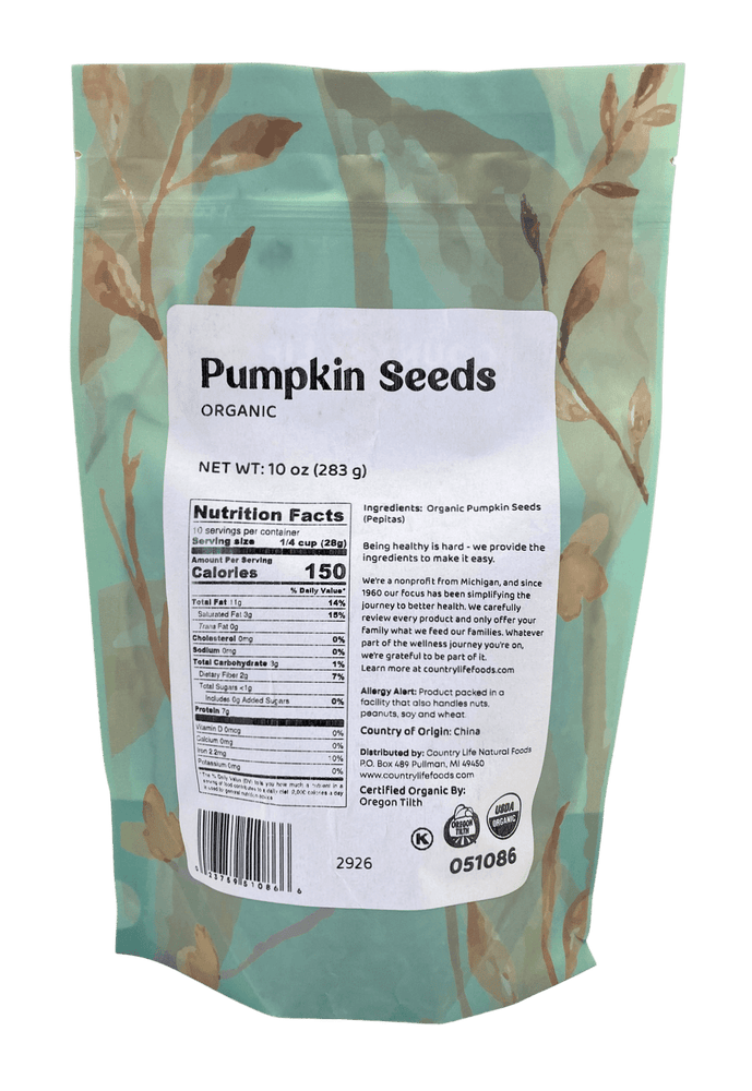 
                  
                    Pepitas (Pumpkin Seeds), Organic - Country Life Natural Foods
                  
                