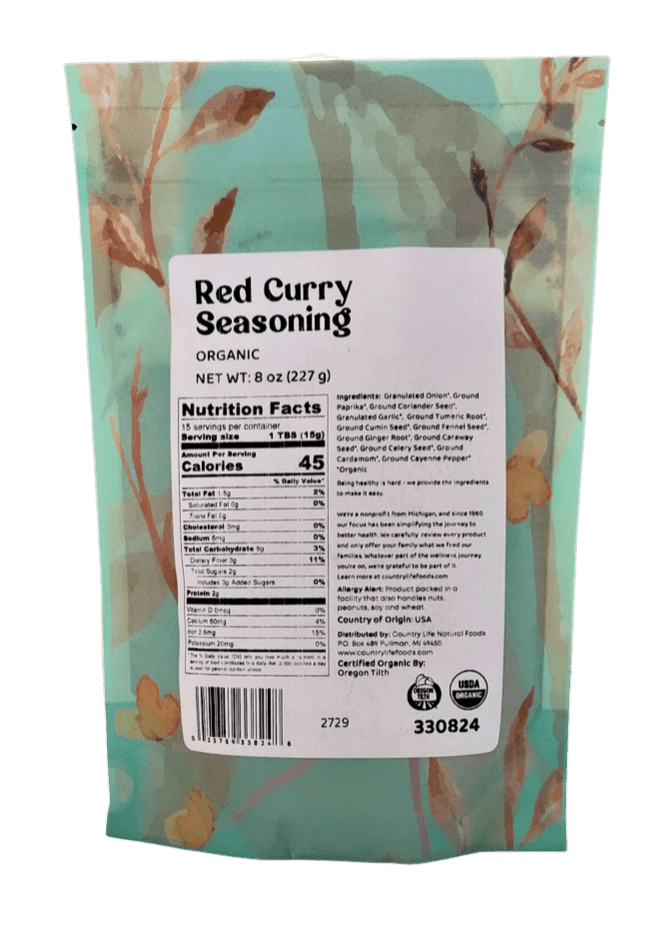 
                  
                    Red Curry Seasoning, Organic - Country Life Natural Foods
                  
                