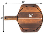 Walnut Pizza Peel 22" x 16", Pizza Paddle, Pizza Board, Pizza Shovel, Wood Pizza Peel Made in the USA, Pizza Peel - Country Life Natural Foods