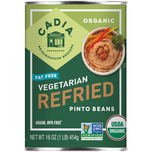 Refried Beans, Fat Free, Organic, Cadia