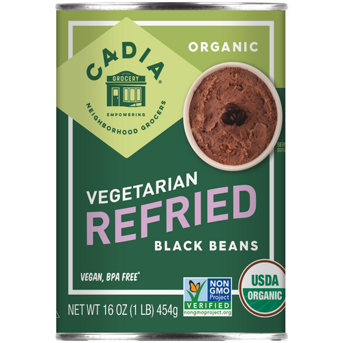 Refried Black Beans, Organic, Cadia