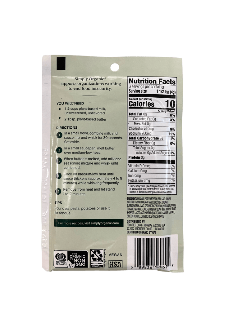 
                  
                    Sauce Mix, White Cheddar - Country Life Natural Foods
                  
                