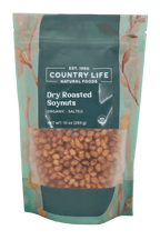 Soynuts, Dry Roasted & Salted, Organic, Savory Snacks - Country Life Natural Foods