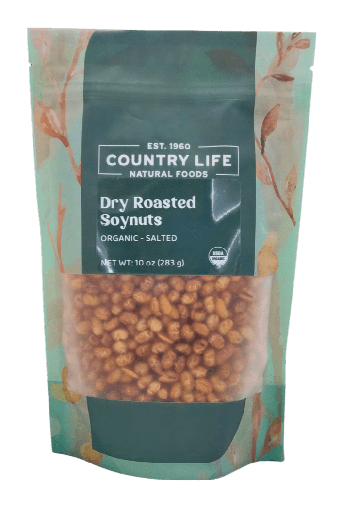 Soynuts, Dry Roasted & Salted, Organic, Savory Snacks - Country Life Natural Foods