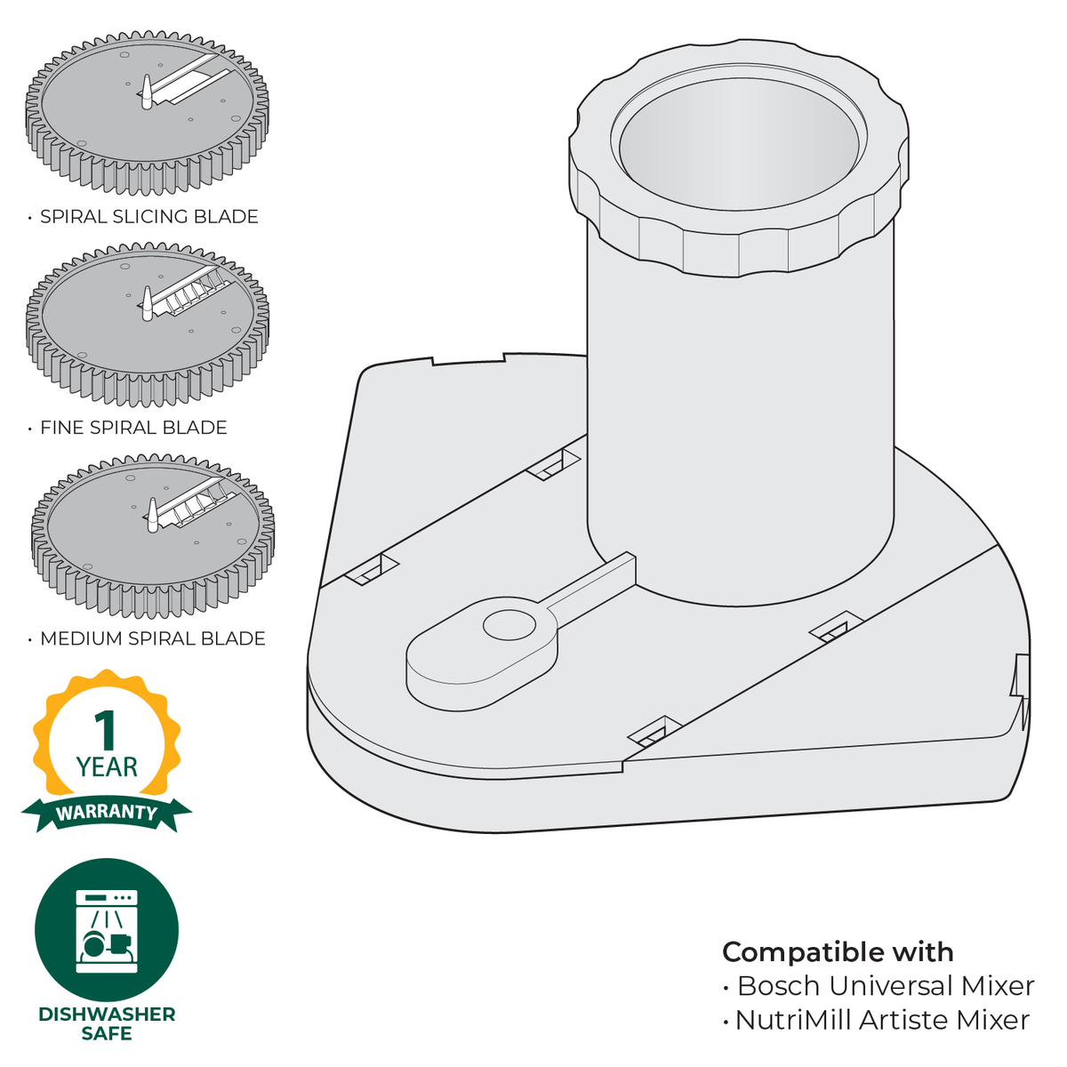 Spiralizer Attachment - Country Life Natural Foods