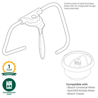 
                  
                    Stainless Steel Dough Hook - Country Life Natural Foods
                  
                