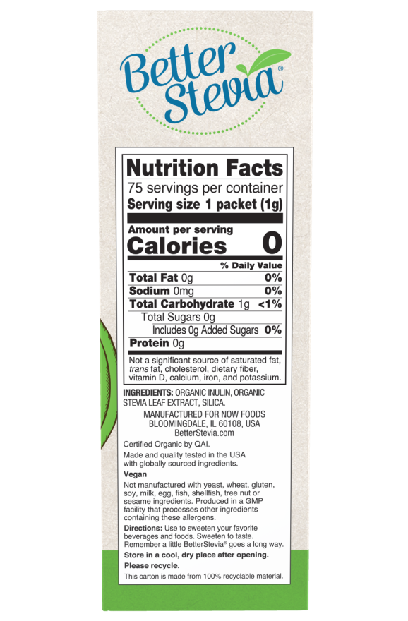 
                  
                    Stevia Packets, Organic
                  
                