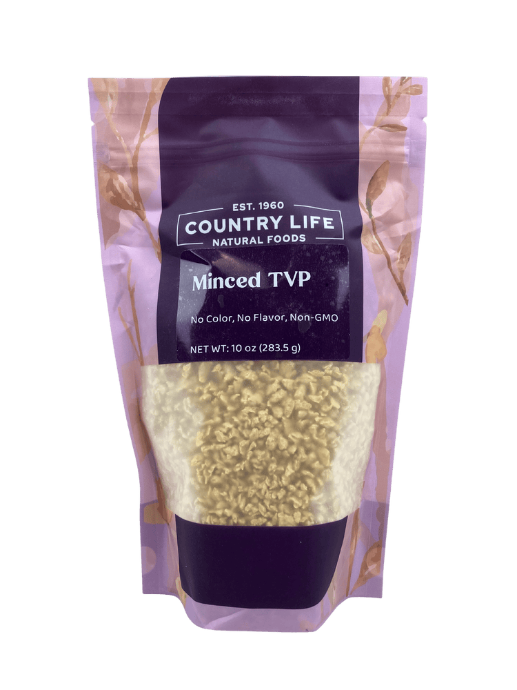 TVP Minced 1/4", No Added Color or Flavor, Non - GMO - Country Life Natural Foods