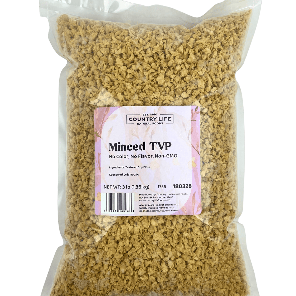 
                  
                    TVP Minced 1/4", No Added Color or Flavor, Non - GMO - Country Life Natural Foods
                  
                