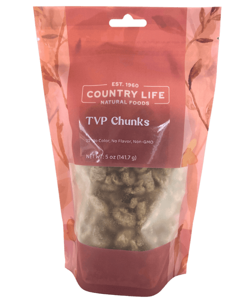 TVP Chunks, No Added Color or Flavor, Non-GMO, Meat Substitutes - Country Life Natural Foods