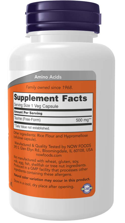 Taurine 500mg, Vitamins & Supplements - Country Life Natural Foods