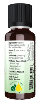 Tea Tree Essential Oil, Organic, Essential Oils - Country Life Natural Foods